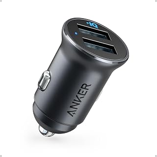 USB-C car charger: Anker Car Charger, Mini Aluminum Alloy 24W Dual USB Car Charger, PowerDrive 2 Alloy Car…