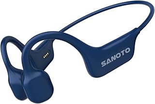 SANOTO Casque Conduction Osseuse Bluetooth IPX7 Étanche