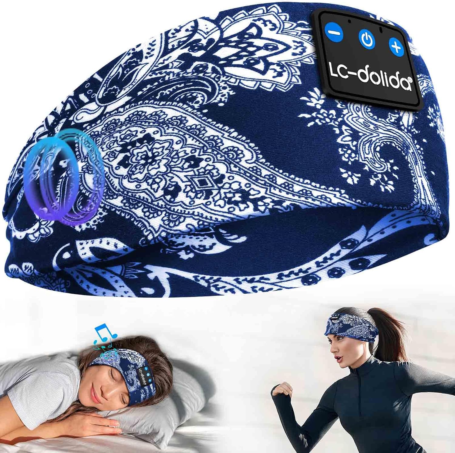 Écouteurs Sommeil LC-dolida Bluetooth 5.4 Bandeau Sans Fil — Écouteurs sans fil