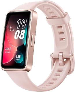 HUAWEI Band 8 Fitness Tracker Smart Watch, Slim AMOLED Screen, Heart Rate Monitor, Sakura Pink