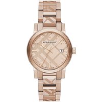 Burberry BU9039 Rose GoldTone Dial Stainless Steel Unisex Watch — Mens Watches