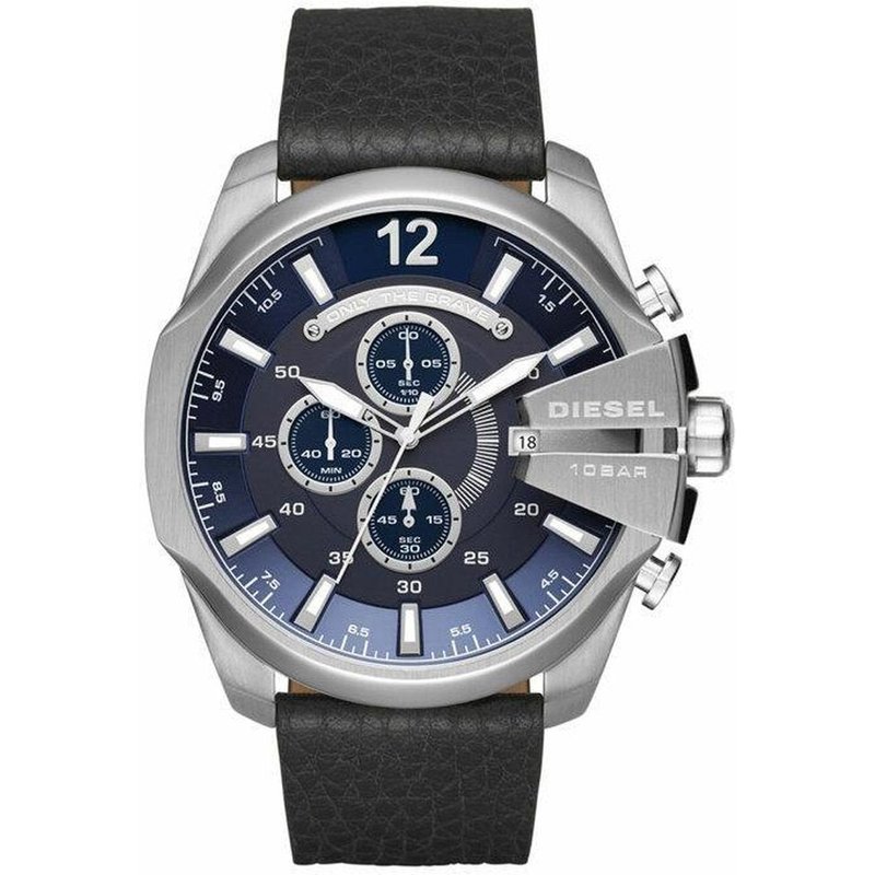Montre Diesel DZ4423 Mega Chief chronographe pour homme, cadran bleu marine — Montres pour hommes