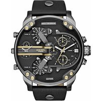 Montre Diesel DZ7348 Mr. Daddy 2.0 avec cadran noir et cuir noir — Montres pour hommes
