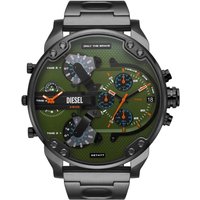 Diesel Mr. Daddy DZ7477 Green Dial Gunmetal Watch for Men