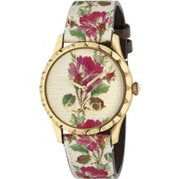 Gucci YA1264084 G-Timeless Unisex Watch with Leather Strap
