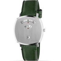 Gucci YA157412 Grip Quartz Unisex Watch with Green Leather Band — Mens Watches