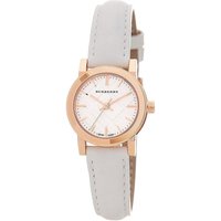 Burberry BU9209 Rose Gold Tone White Leather Women's Watch — Womens Watches