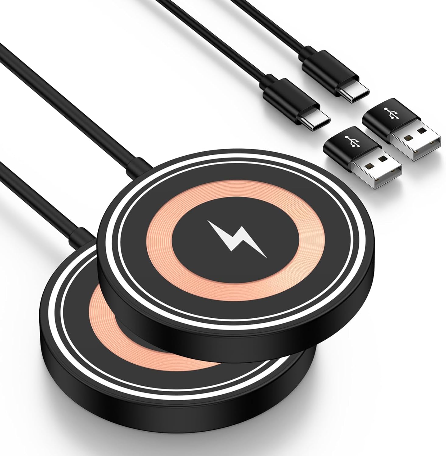 2-Pack Magnetic Wireless Charger 15W Fast Charging — Wireless Chargers