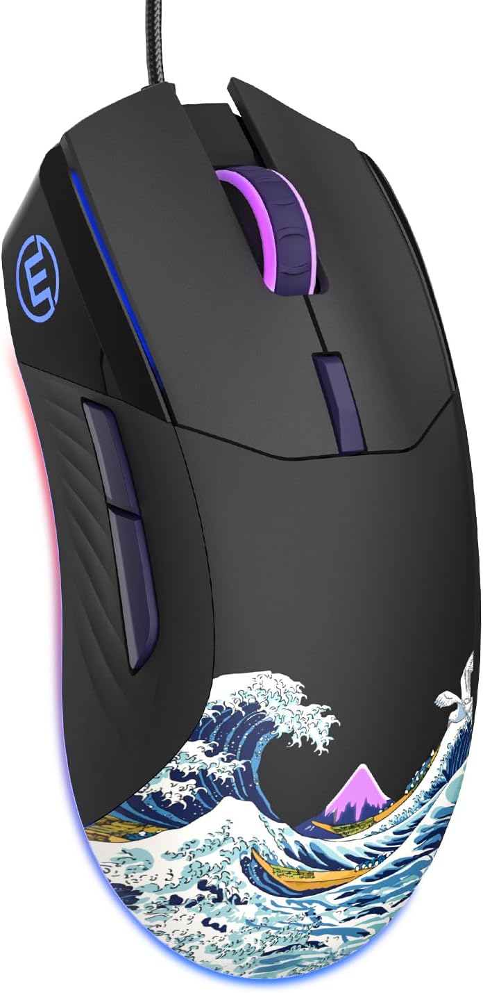 Souris Gaming COSTOM G705 Filaire 12000 DPI RGB — Souris de jeu