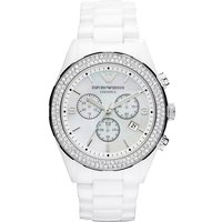 Montre Emporio Armani AR1456 Ceramica Crystal Blanc pour femme — Montres pour femmes