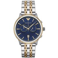 Montre chronographe Emporio Armani AR1847 pour homme bicolore bleu