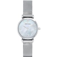 Emporio Armani AR1955 Mother Of Pearl Mesh Bracelet Ladies Watch