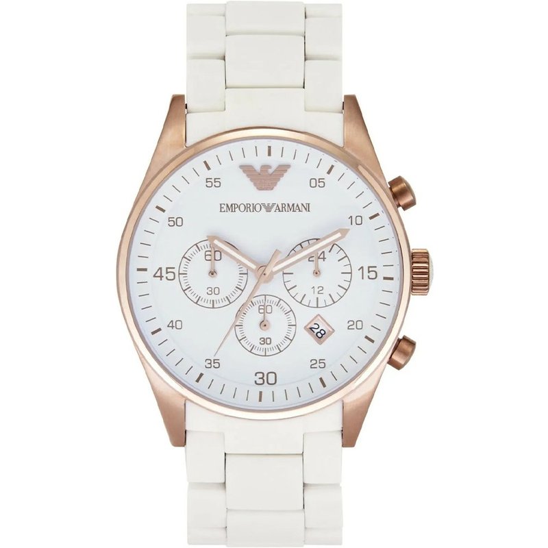 Montre Emporio Armani AR5920 Sportivo blanche pour femme — Montres pour femmes
