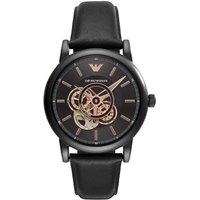 Emporio Armani AR60012 Sport Classic Luigi Black Dial Leather Band Mens Watch — Mens Watches