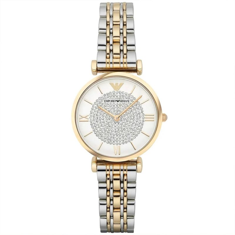 Emporio Armani AR8031 Ladies Watch T-Bar Gianni Two-Tone — Womens Watches