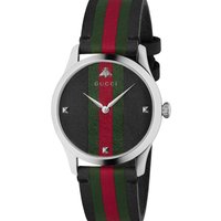 Gucci YA1264079 G-Timeless Men's Watch with Leather Strap