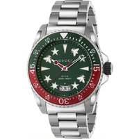 Gucci YA136222 Dive Men's Watch with Green Dial and Stainless Steel Case