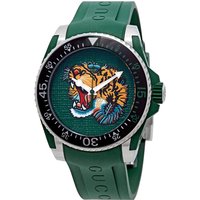 Gucci YA136316 Dive Green Tiger Head Dial Men's Watch — Mens Watches