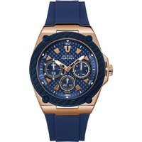 Montre Guess W1049G2 Legacy pour homme, cadran bleu, bracelet en silicone bleu — Montres pour hommes