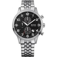 Montre Hugo Boss 1512446 Aeroliner Chrono pour homme, cadran noir — Montres pour hommes
