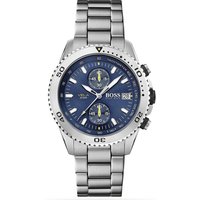 Hugo Boss 1513775 Montre chronographe Vela pour homme Bracelet en cuir noir