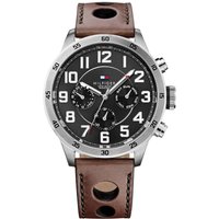 Tommy Hilfiger 1791049 Trent Multifunction Brown Leather Men's Watch — Mens Watches