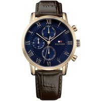 Tommy Hilfiger Kane Montre en cuir marron pour homme 1791399