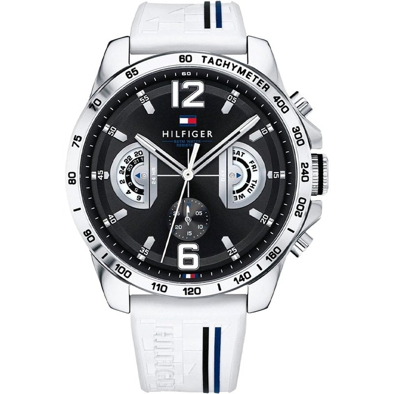 Tommy Hilfiger Decker Men's White Dial Watch 1791475 — Mens Watches