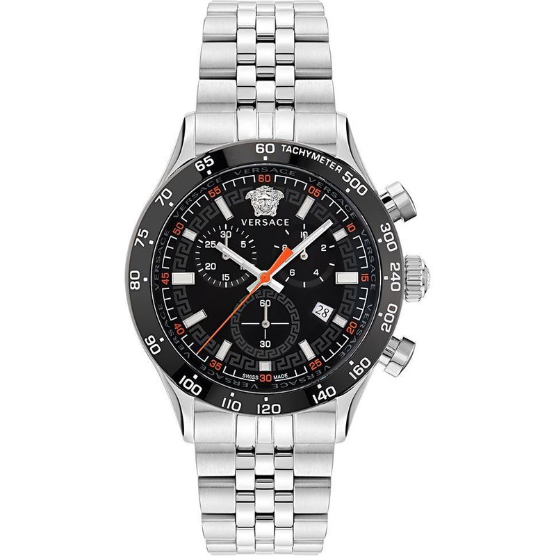 Versace Hellenyium VE2U00322 Silver Chronograph Men's Watch — Mens Watches