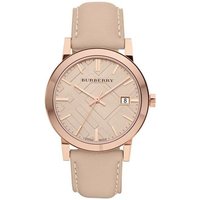 Burberry BU9014 Tan Dial Leather Strap Women's Watch — Womens Watches