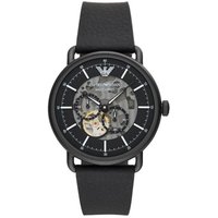 Emporio Armani AR60028 Multifunction Black Leather Watch for Men