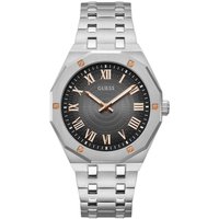 Guess GW0575G1 Montre analogique pour homme avec cadran argenté — Montres pour hommes
