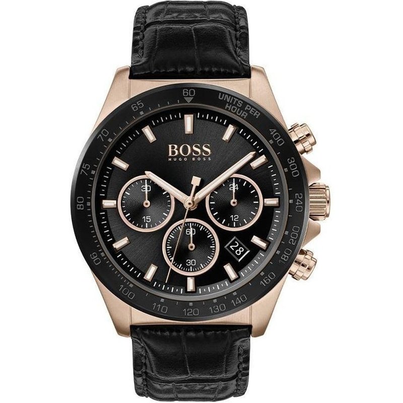 Hugo Boss 1513753 Montre analogique à quartz pour homme avec bracelet en cuir — Montres pour hommes