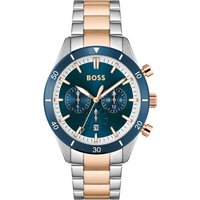 Hugo Boss 1513937 Santiago Two-Tone Steel Blue Men's Watch — Mens Watches