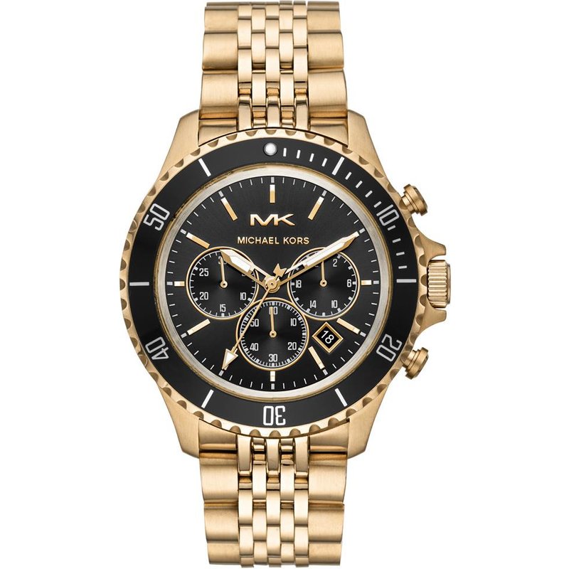Michael Kors MK8726 Men's Watch Black Dial Gold Tone — Mens Watches