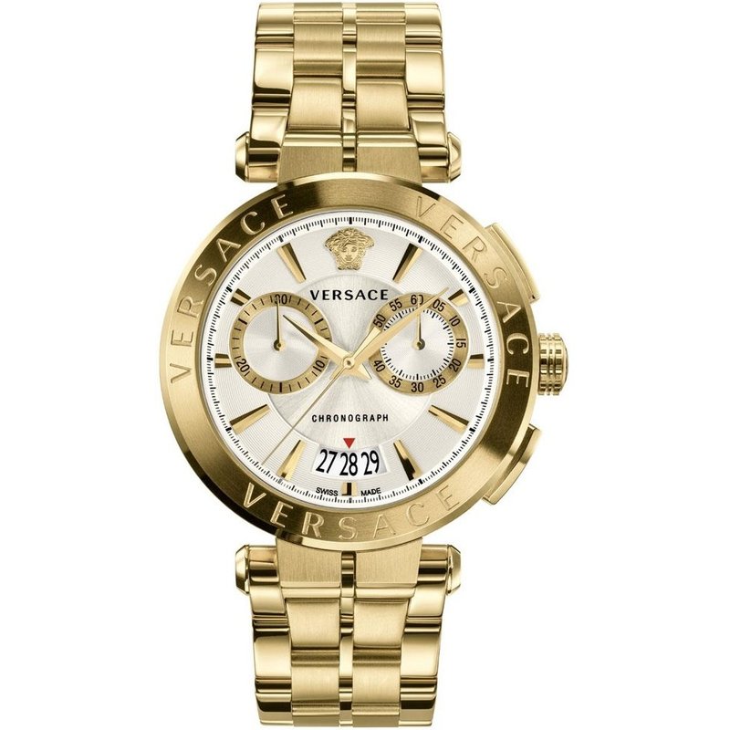 Montre pour homme Versace VBR060017 doré Aion chronographe — Montres pour hommes