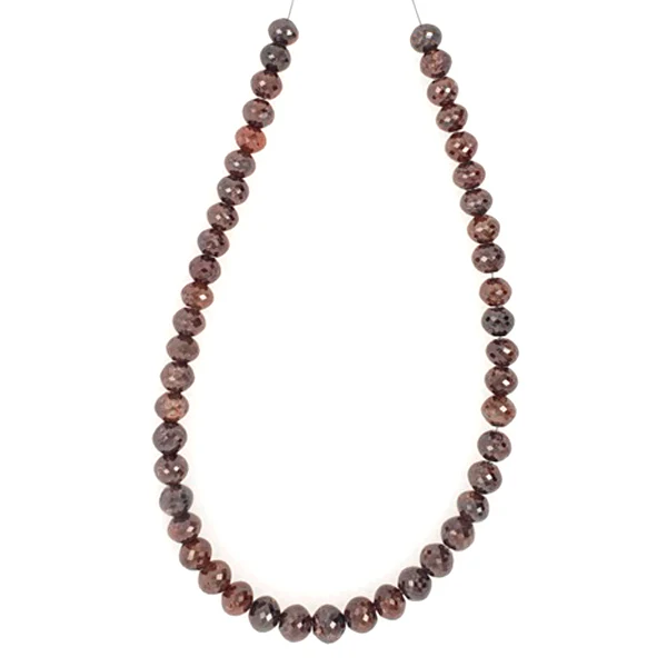 GemoneDiamonds Bracelet de perles de diamant marron de 17,8 cm — Bracelet Femme