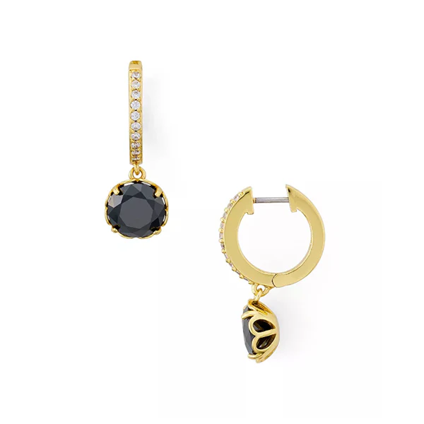 6.10 Ct Round Cut Diamond Hoop Earrings - 10K Yellow Gold — Hoop Earrings