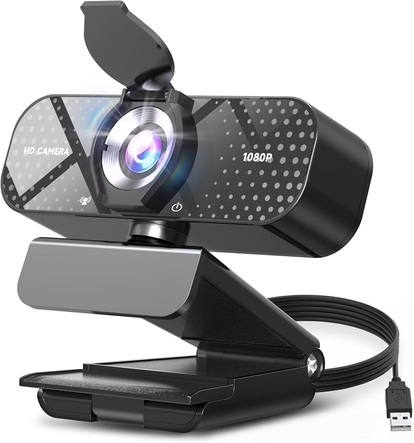 Webcam 1080P avec correction d'éclairage et micro anti-bruit — Webcams