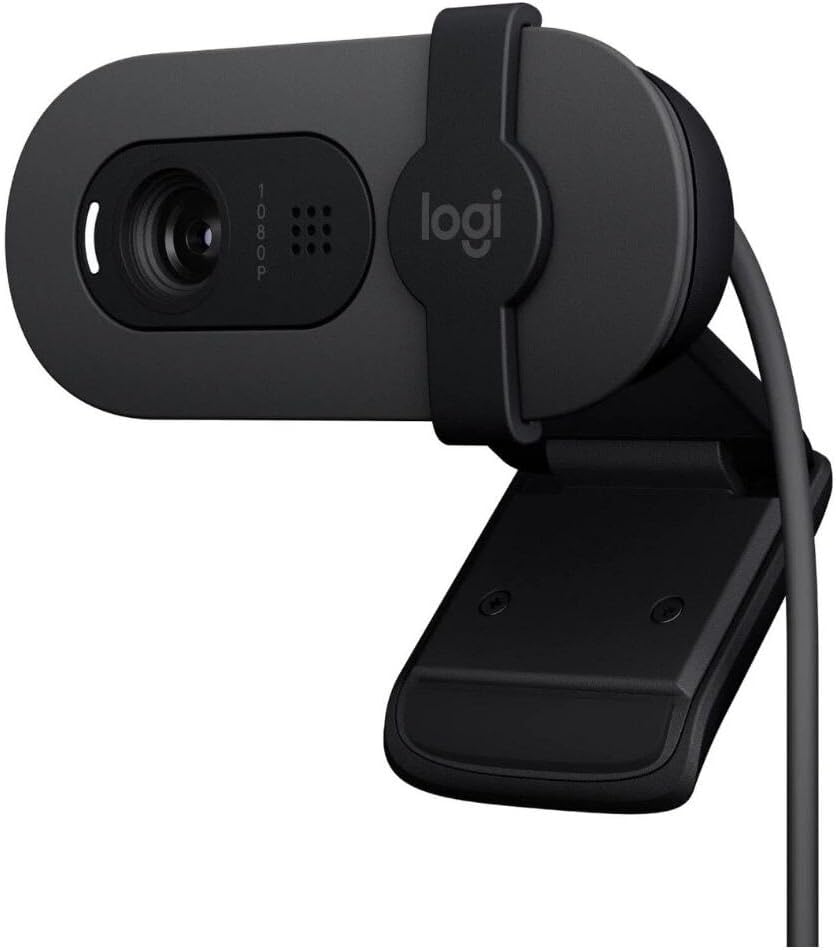 Logitech Brio 100 Webcam Full HD avec Cache de Confidentialité — Webcams