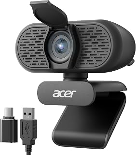 Acer 1080p Webcam USB Plug and Play with Noise Cancellation — Webcams