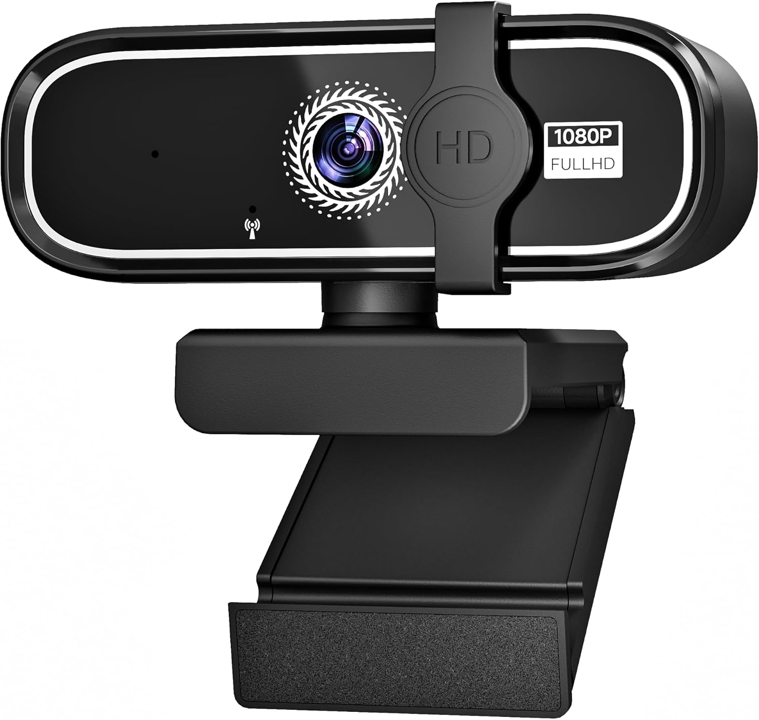 Full HD 1080P Webcam with Dual Microphone & Privacy Cover — Webcams