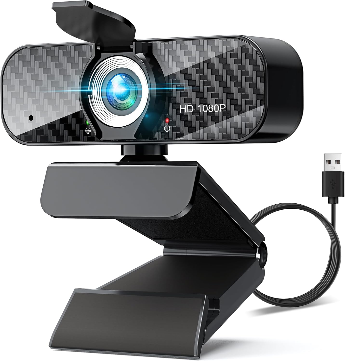 Webcam Full HD 1080P avec Microphone et Trépied — Webcam