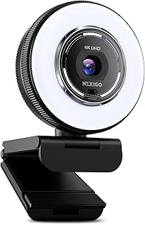 NexiGo N680E Pro Caméra web 4K avec anneau lumineux