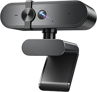 Webcam 1080P avec Microphone et Cache de Confidentialité