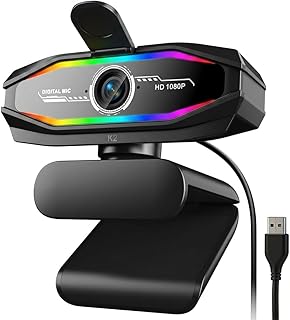 Diccik 1080P Webcam with Microphone & Privacy Cover — Webcams
