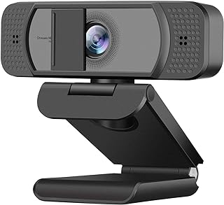 1080P Webcam with Microphone, 100° Wide Angle, Privacy Cover — Webcams