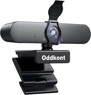 Webcam Full HD 1080P avec microphone et cache de confidentialité