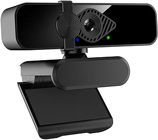 2K Webcam with 85° View, Noise-Canceling Mic & Privacy Cover — Webcams