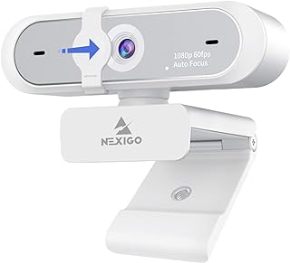 Caméra Web NexiGo N660P 1080P 60FPS avec Double Micro et Cache